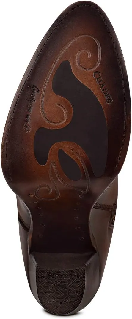 Cuadra Women's Bootie in Bovine Leather with Embroidery and Zipper