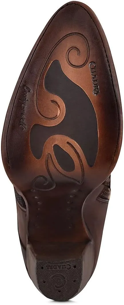 Cuadra Women's Bootie in Genuine Bovine Leather with Zipper 3F86RS CAFE