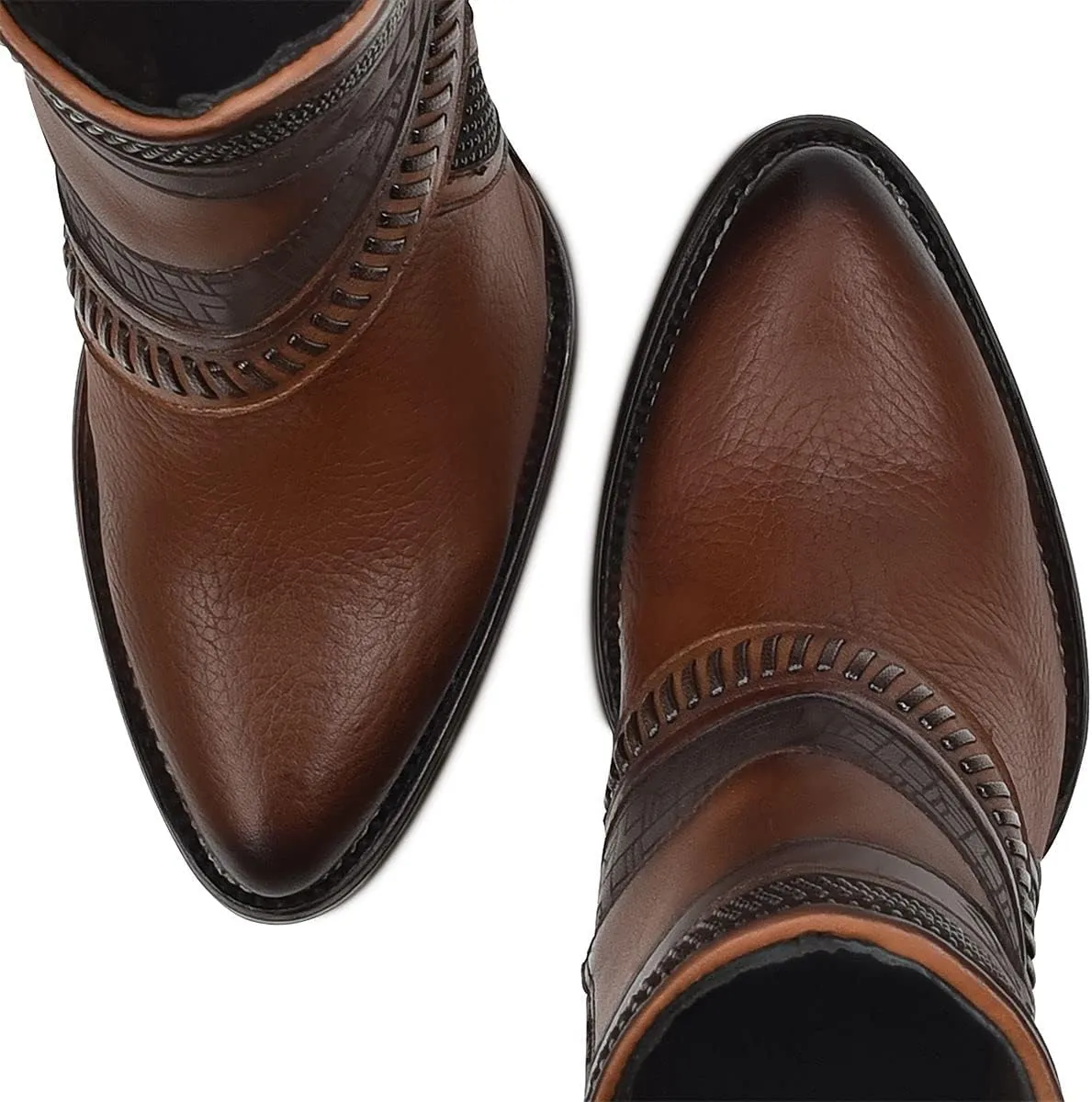 Cuadra Women's Bootie in Genuine Bovine Leather with Zipper 3F86RS CAFE