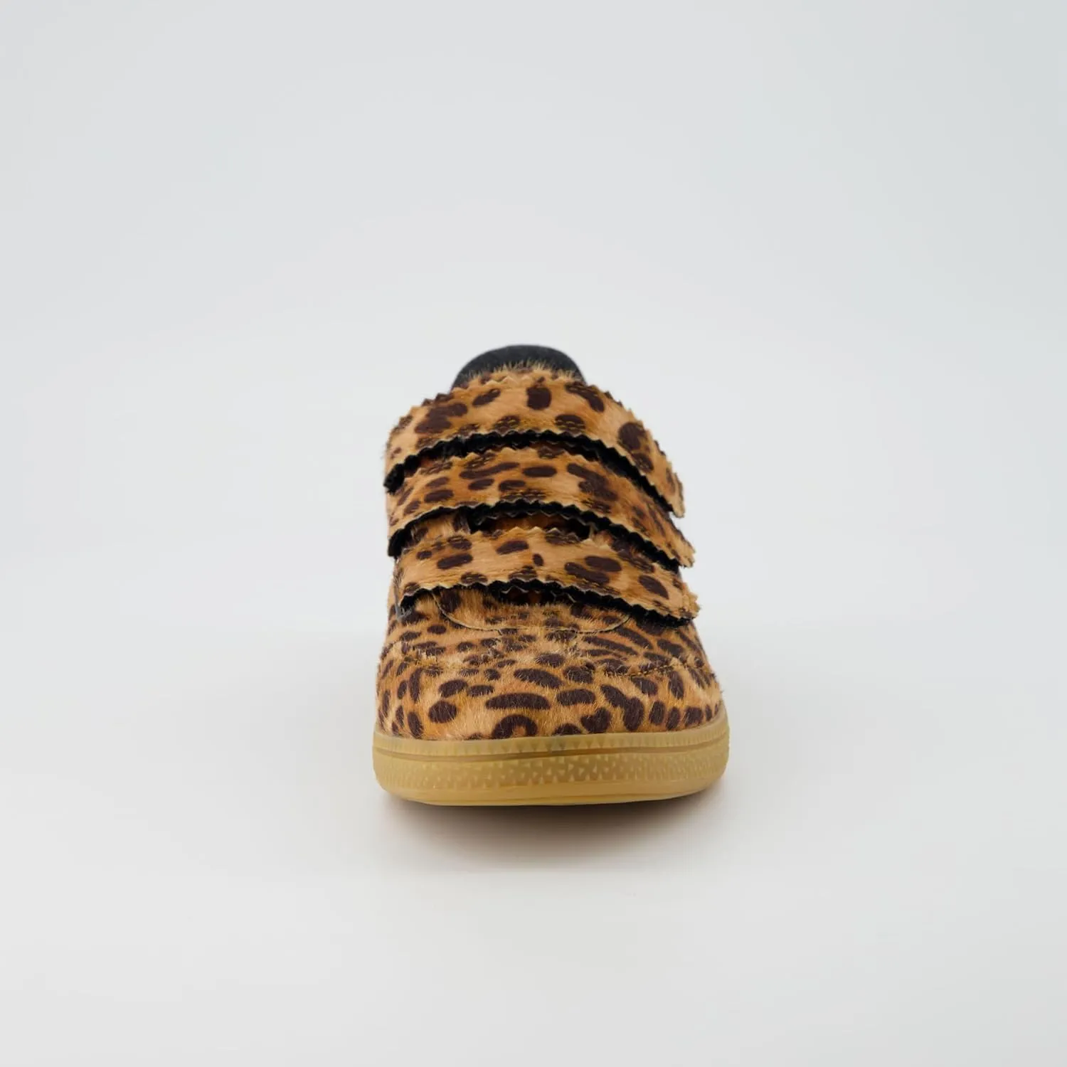 CUSHIONAIRE Bastion Vegan Hair Calf Leopard Print Casual Hook and Loop Closure Womens Sneakers – Lightweight Comfort with Non-Slip Rubber Sole