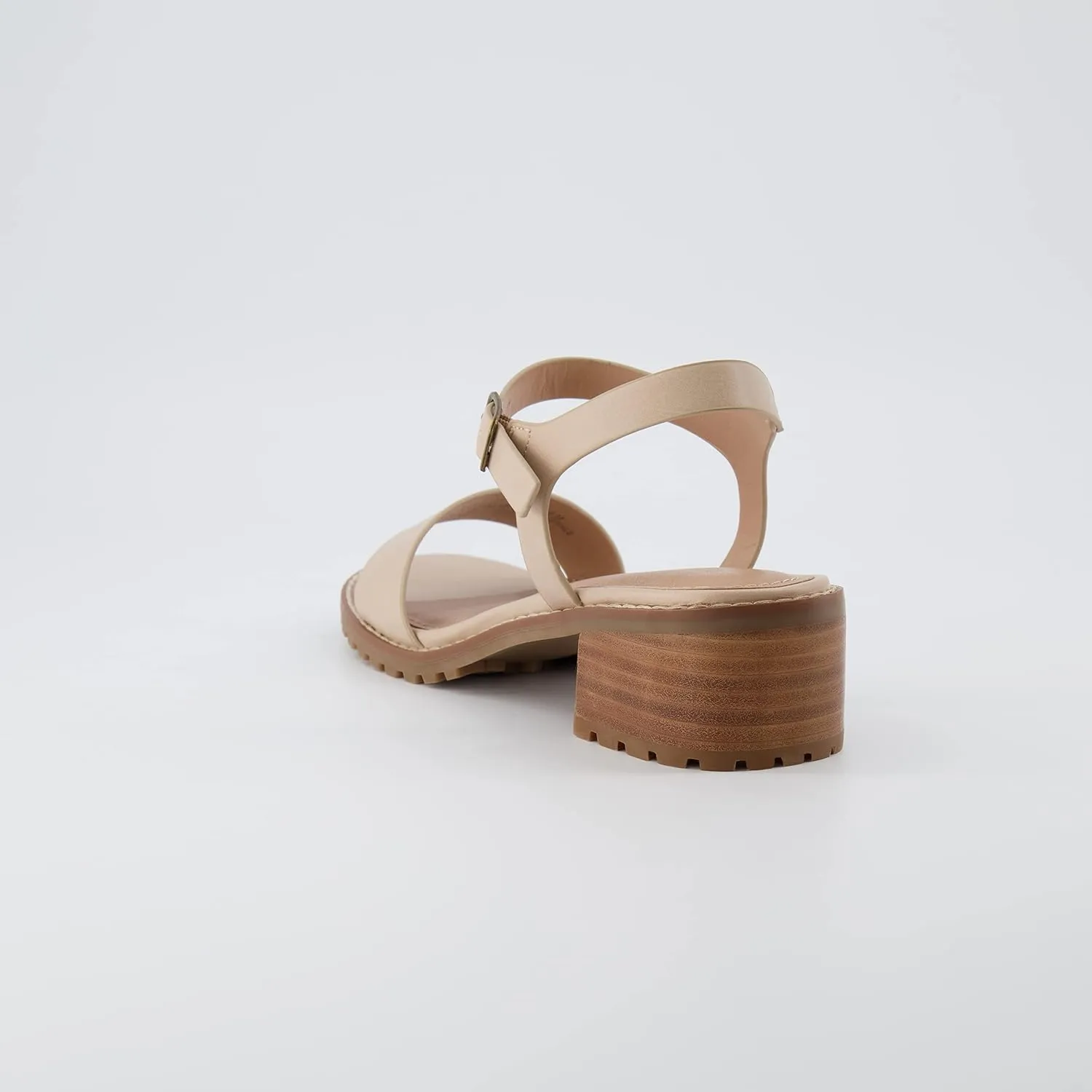 CUSHIONAIRE Flynn one band block heel sandal  Memory Foam, Wide Widths Available
