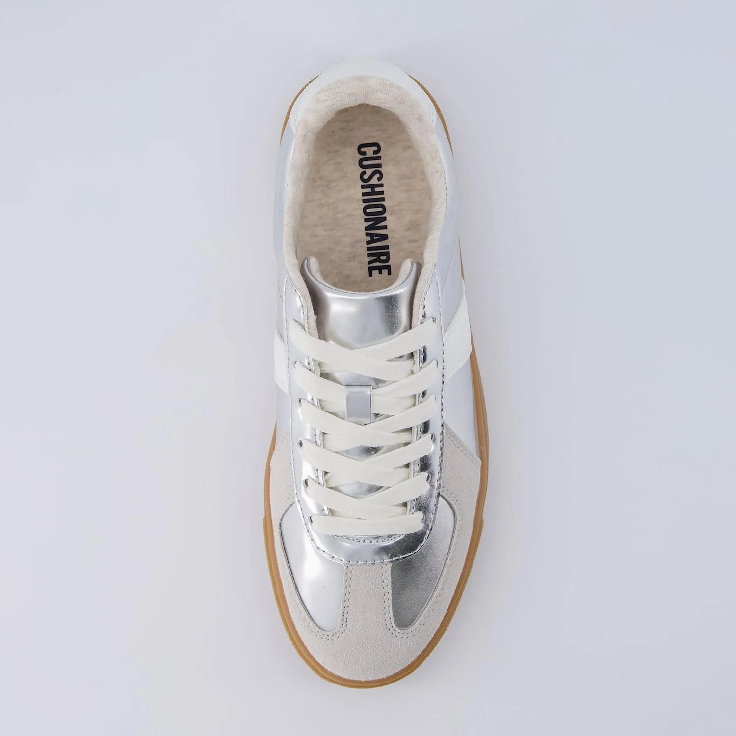 CUSHIONAIRE Women's Bailey lace up Sneaker  Comfort Foam, Wide Widths Available