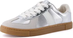 CUSHIONAIRE Women's Bailey lace up Sneaker  Comfort Foam, Wide Widths Available