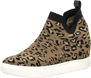 CUSHIONAIRE Women's Hoyt Knit Hidden Wedge Sneaker  Memory Foam & Wide Width Available