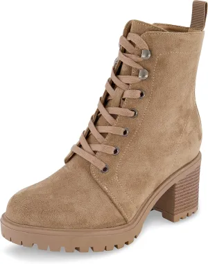 CUSHIONAIRE Women's James lace up boot  Memory Foam, Wide Widths Available