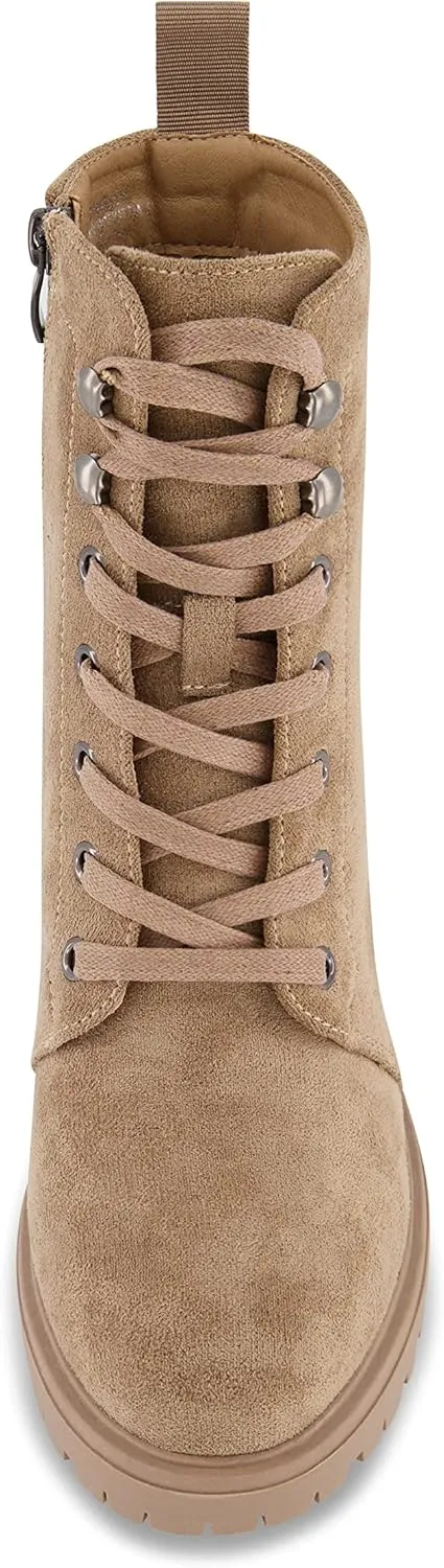 CUSHIONAIRE Women's James lace up boot  Memory Foam, Wide Widths Available