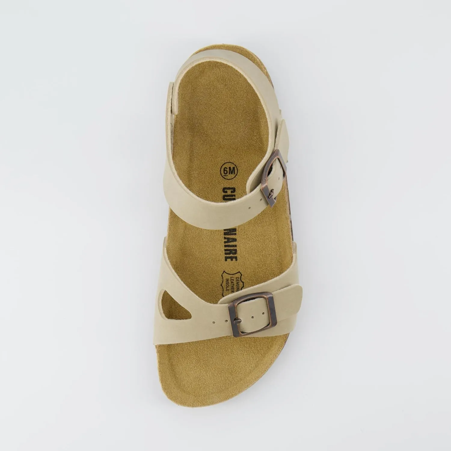 CUSHIONAIRE Women's Lauri Cork footbed Sandal with  Comfort
