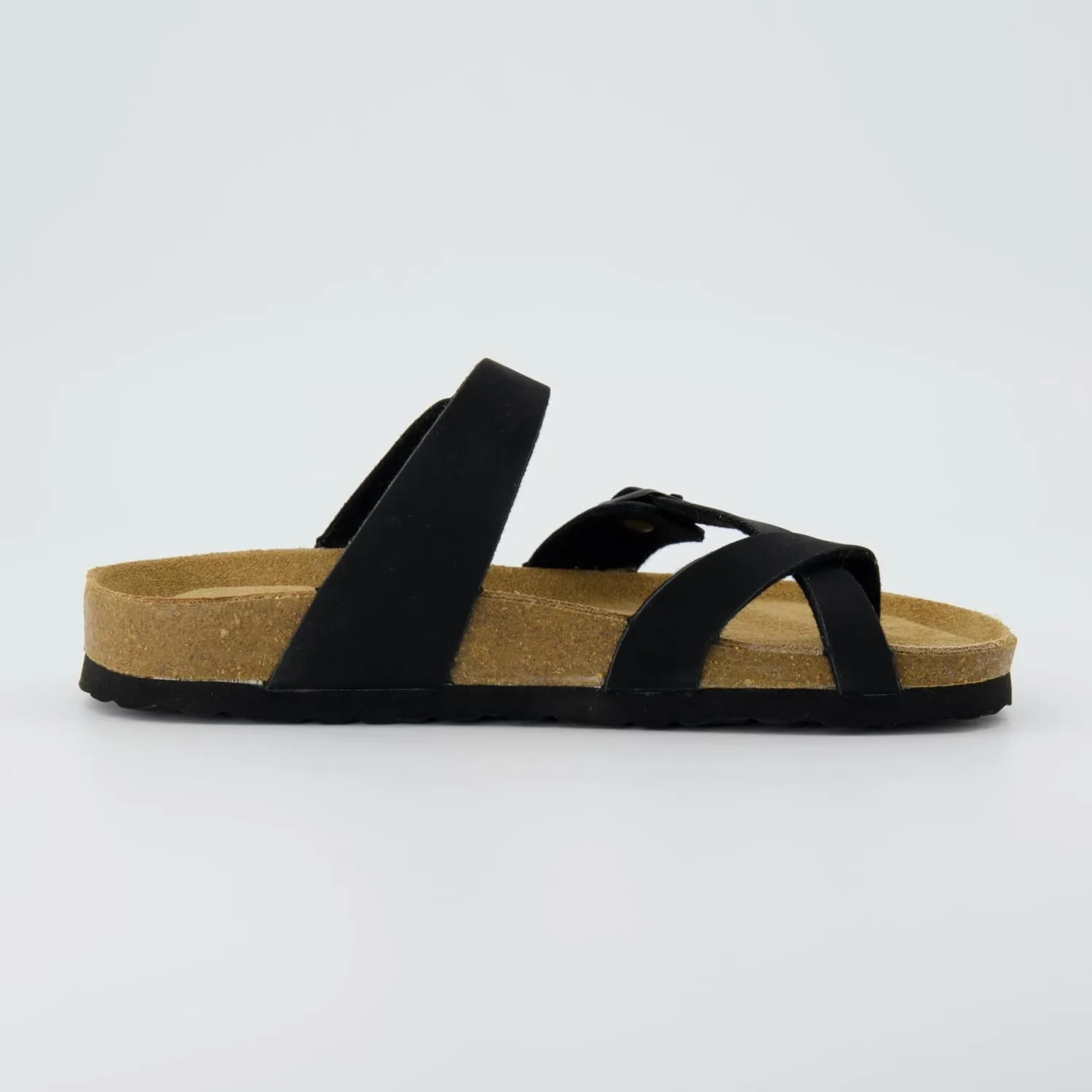 CUSHIONAIRE Women's Luna Cork Footbed Sandal With  Comfort