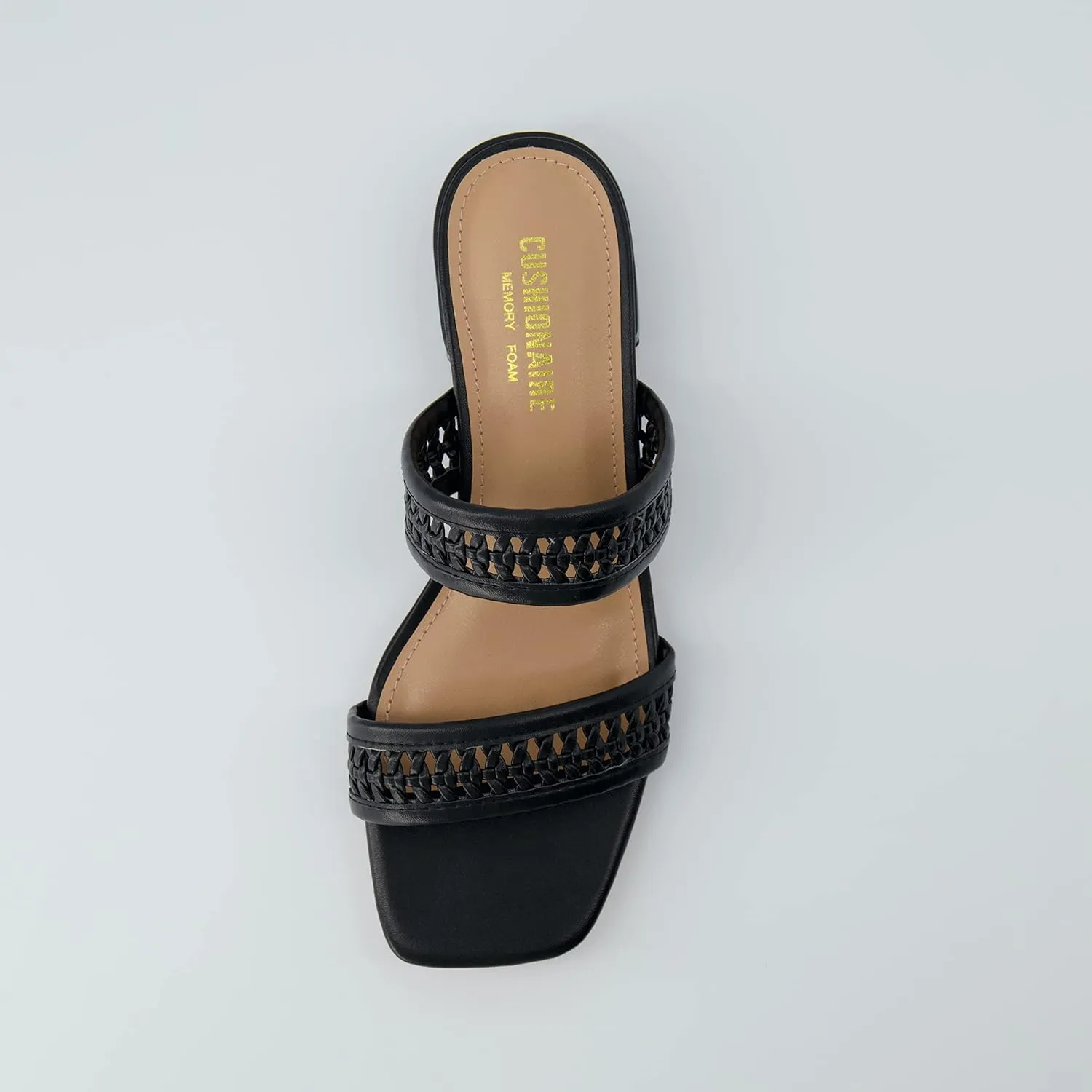 CUSHIONAIRE Women's Norma low block heel sandal  Memory Foam and Wide Widths Available