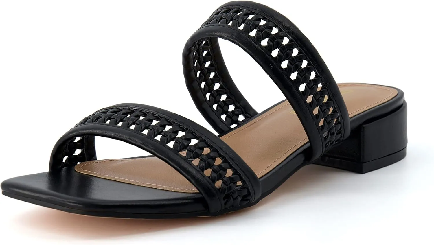 CUSHIONAIRE Women's Norma low block heel sandal  Memory Foam and Wide Widths Available