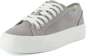 CUSHIONAIRE Women's Tag Low top Canvas Sneaker  Memory Foam