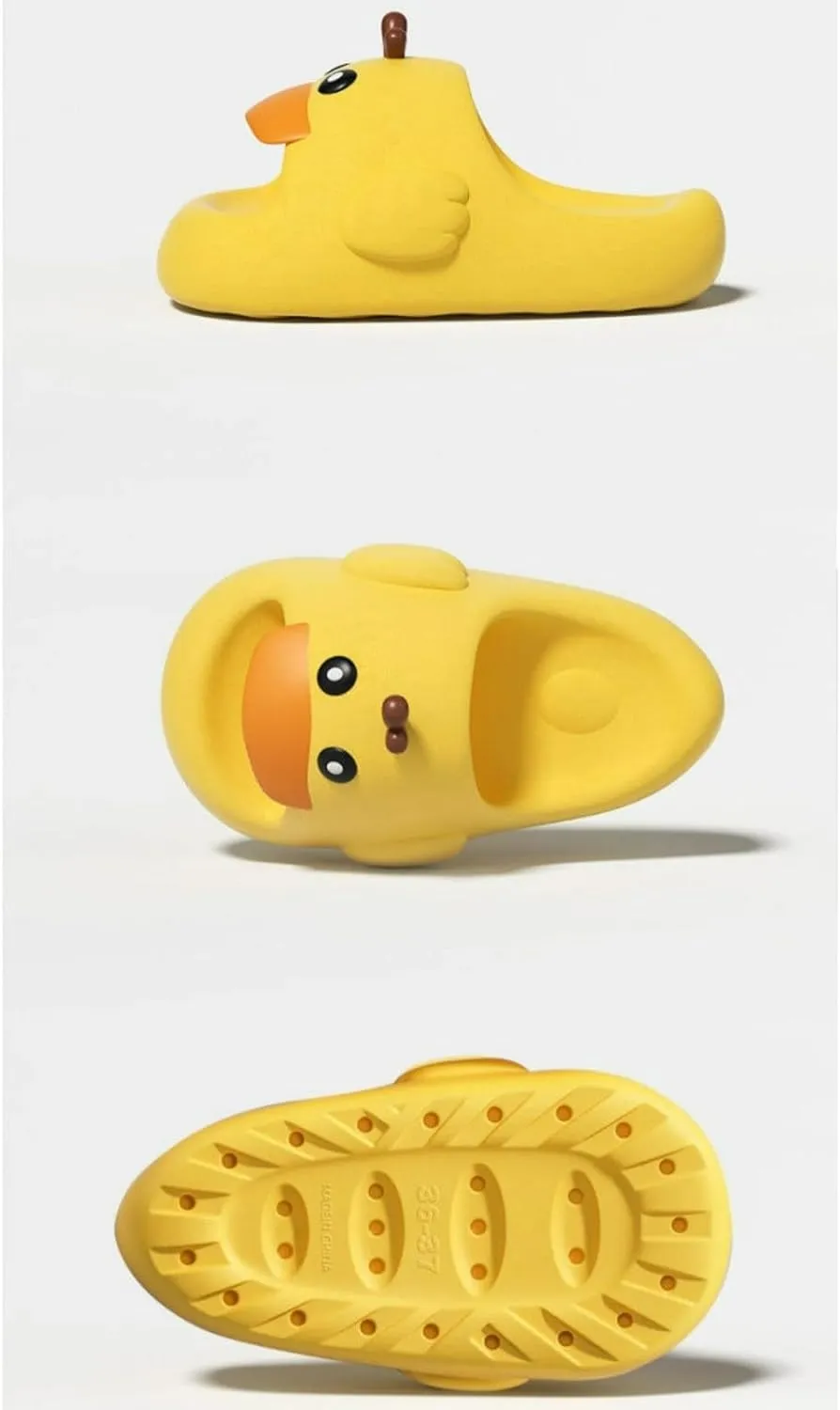 Cute Duck Slippers for Parent Child Indoor Shower Sandals Outdoor Travel Beach Sandals Anti-Slip Soles Gift for Christmas