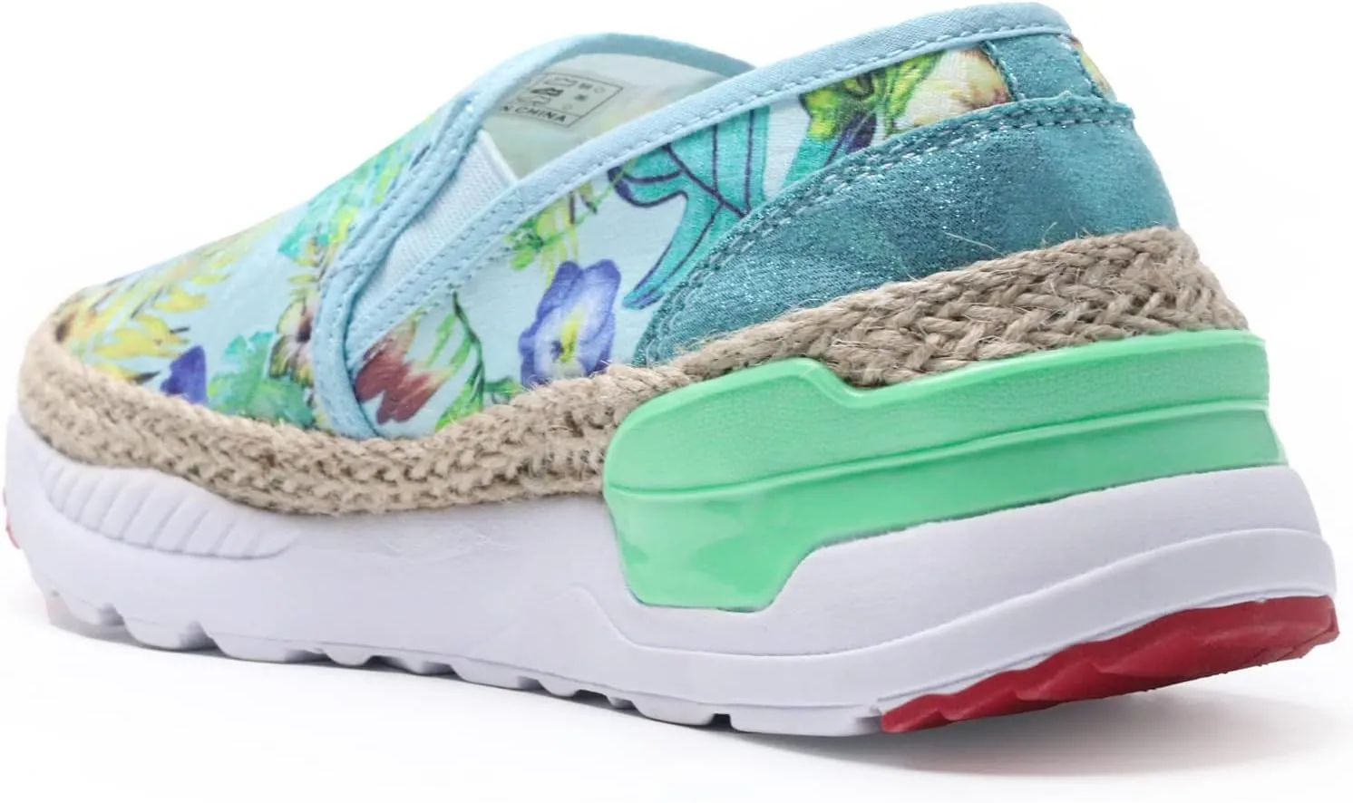 Dannto Women's Art Loafers Embroidered Floral Boat Sneakers Slip-On Ladies Walking Shoes