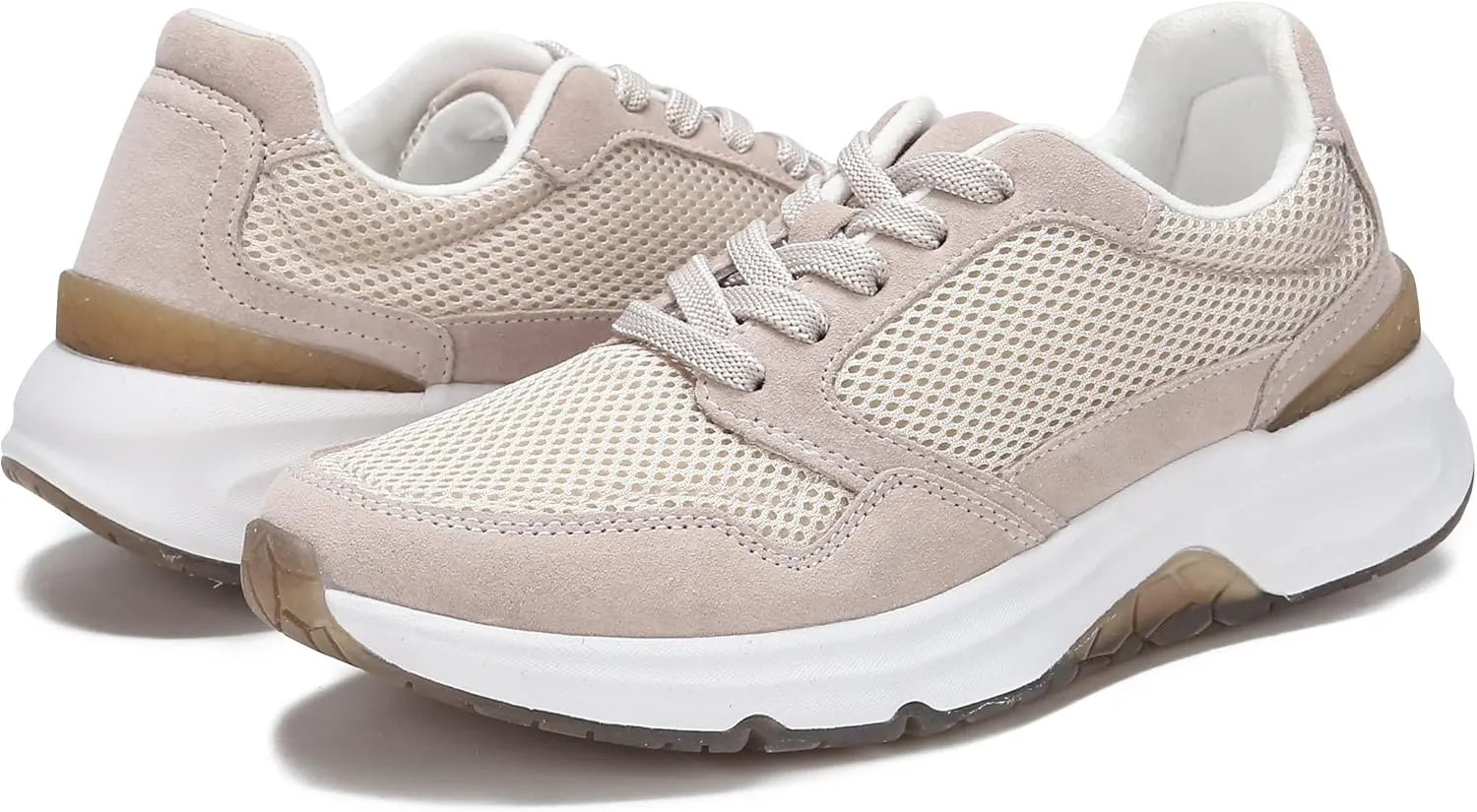 DASENGYE Non Slip Womens Fashion Sneakers Comfortable Lace Up & Mesh Walking Shoes Women