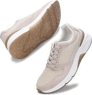 DASENGYE Non Slip Womens Fashion Sneakers Comfortable Lace Up & Mesh Walking Shoes Women