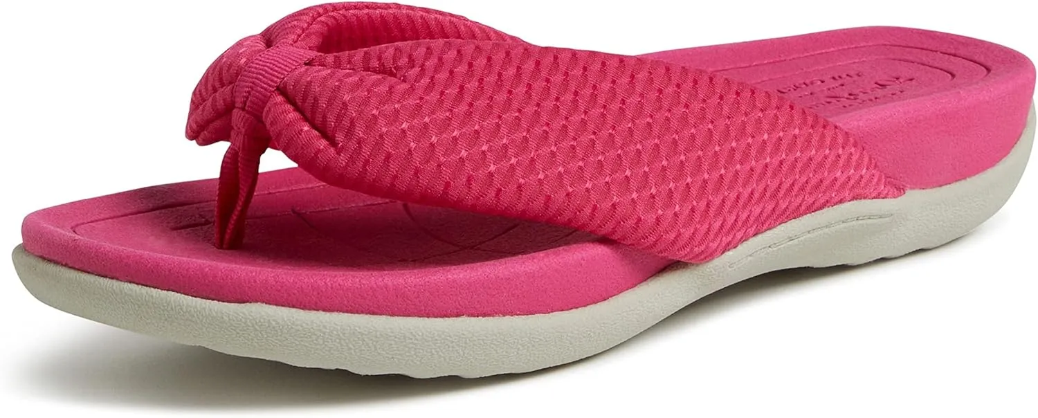 Dearfoams Women's Original Comfort Olivia Thong Flip Flop Sandal with Arch Support