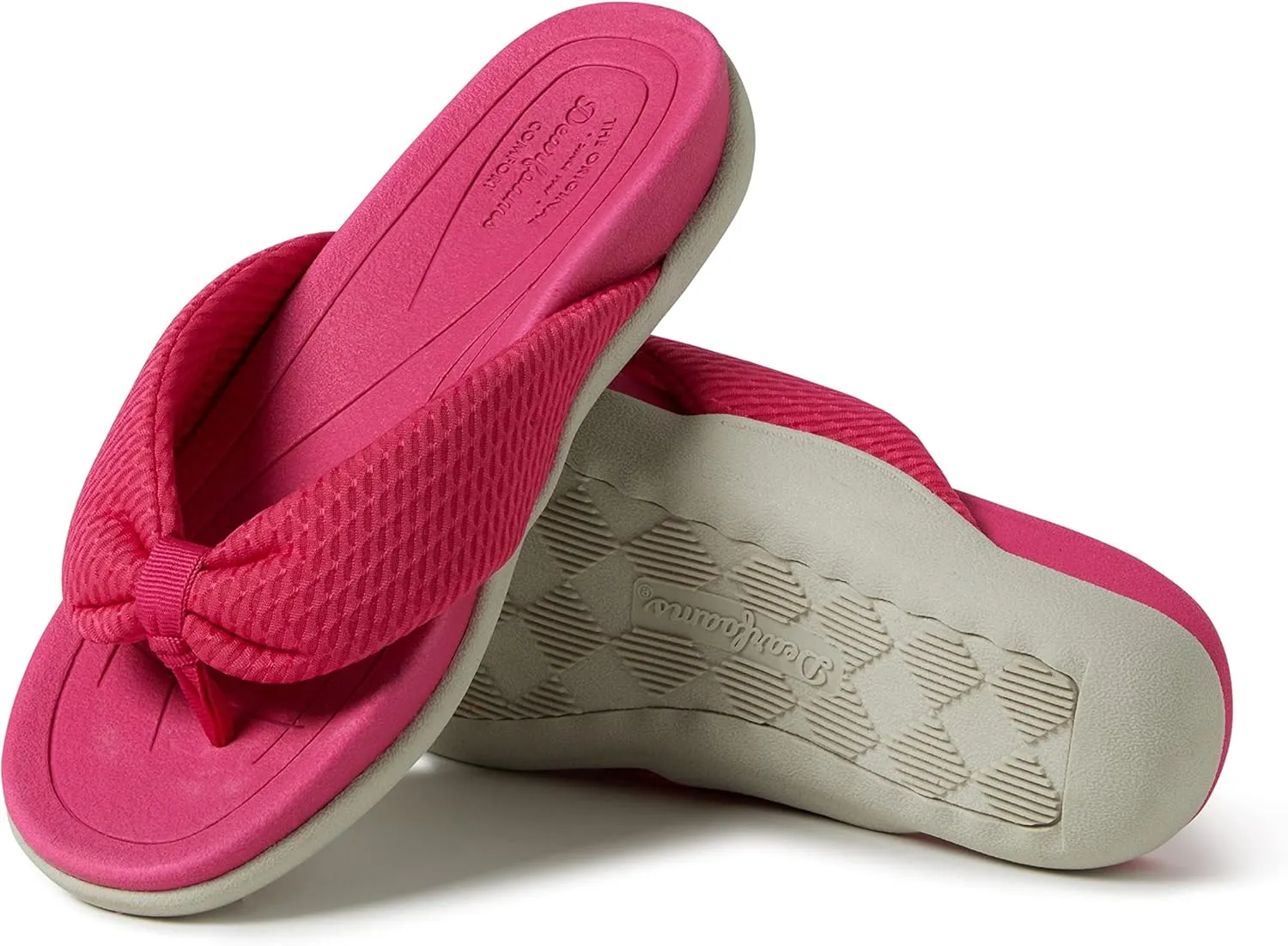 Dearfoams Women's Original Comfort Olivia Thong Flip Flop Sandal with Arch Support