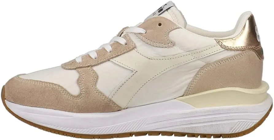 Diadora Womens Venus Dirty Metallic Lace Up Sneakers Shoes Casual - Off White