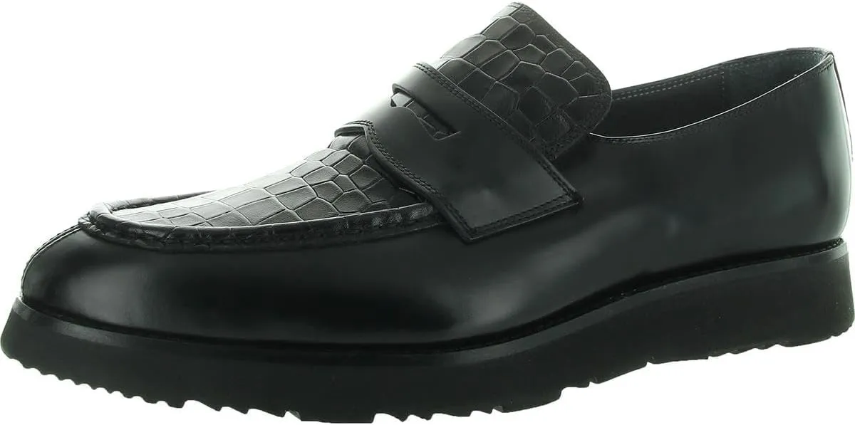 Donald J. Pliner Mens Pattern Leather Loafers