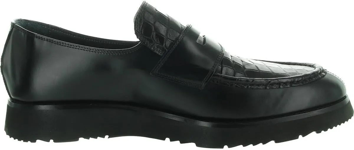 Donald J. Pliner Mens Pattern Leather Loafers