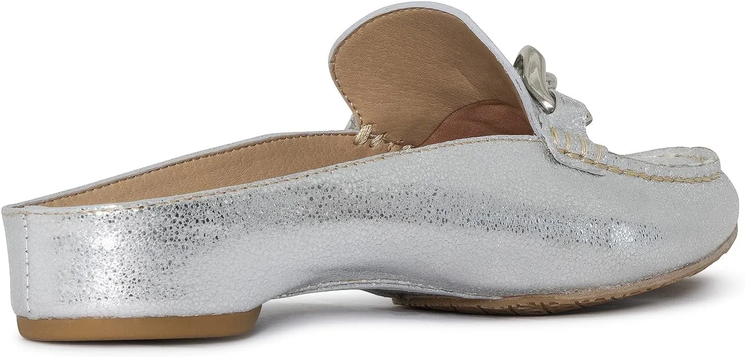 Donald Pliner Women's Bless Distressed Mules, Closed Toe Comfort Loafers, Slip On Mules for Women