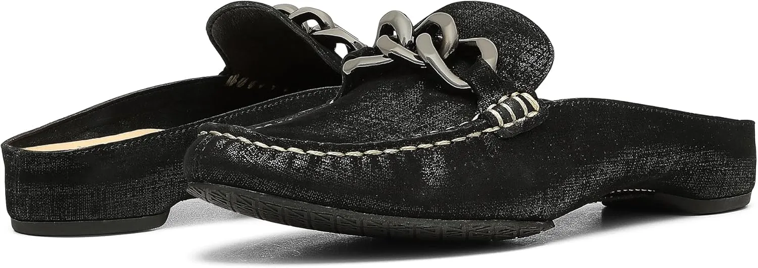 Donald Pliner Women's Bless Distressed Mules, Closed Toe Comfort Loafers, Slip On Mules for Women
