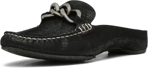 Donald Pliner Women's Bless Distressed Mules, Closed Toe Comfort Loafers, Slip On Mules for Women