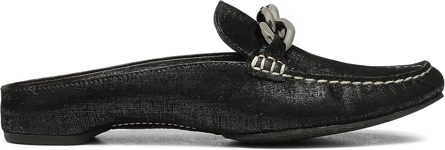 Donald Pliner Women's Bless Distressed Mules, Closed Toe Comfort Loafers, Slip On Mules for Women