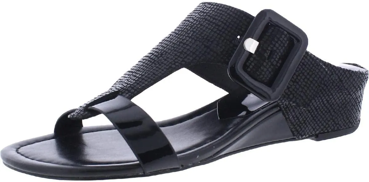 Donald Pliner Women's Ofelia Python Print Upper Cork Wedge Heel Heeled, Comfortable, Leather, Slide Sandals
