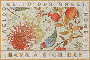 Doormat for Entrance Outdoors,Retro American Style Welcome Mat,Wear Resistant Dirt Resistant Floor mat for Entry Patio,Frontgate Doormat (M,39"x55")