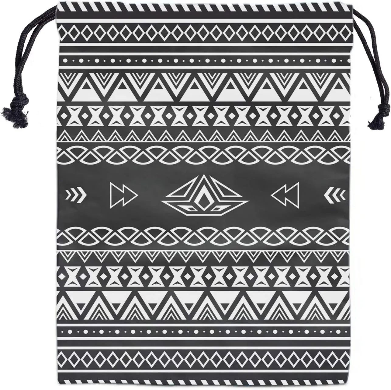 Drawstring Storage Bag - Tribal Art Gymnastics Shoe Laundry Makeup Pouch