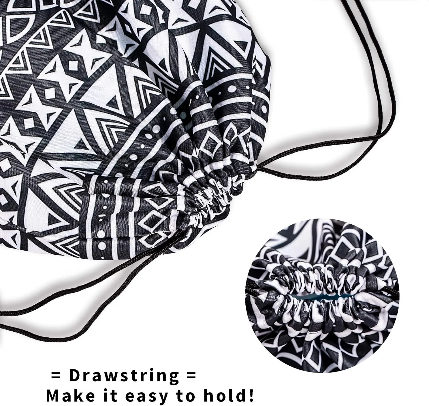 Drawstring Storage Bag - Tribal Art Gymnastics Shoe Laundry Makeup Pouch
