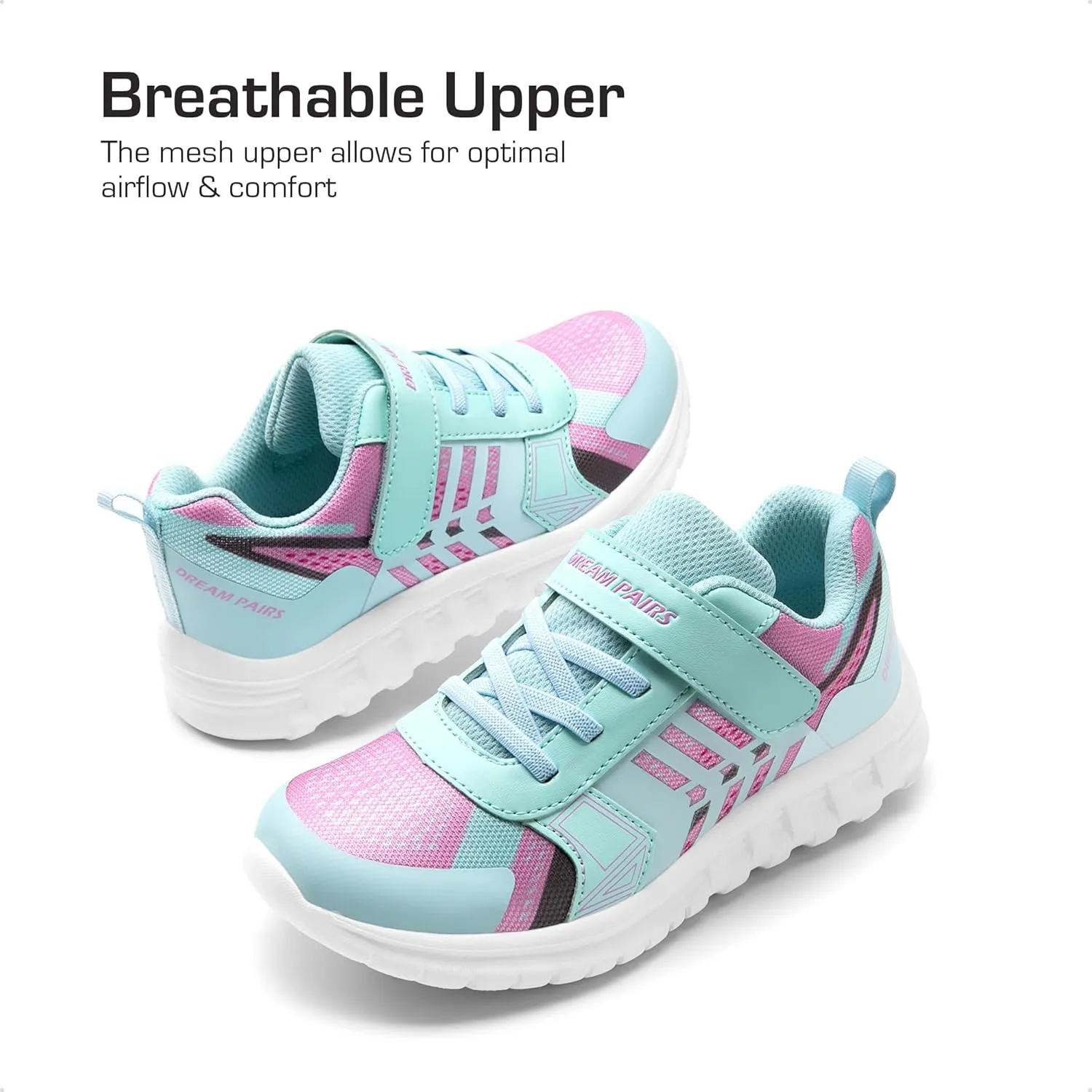 DREAM PAIRS Girls Boys Shoes Kids Tennis EZ-Ons Quicksteps School Sneakers Breathable Running Athletic Shoes