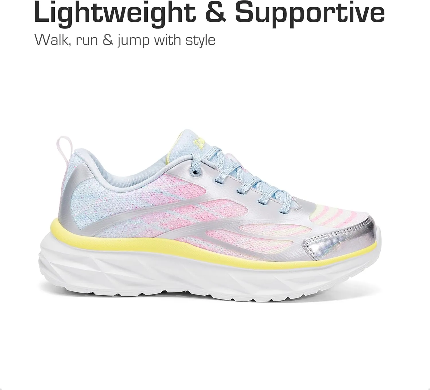 DREAM PAIRS Girls Shoes Sneakers Kids Tennis Shoes Lightweight Lace Up Running Casual Walking Shoes