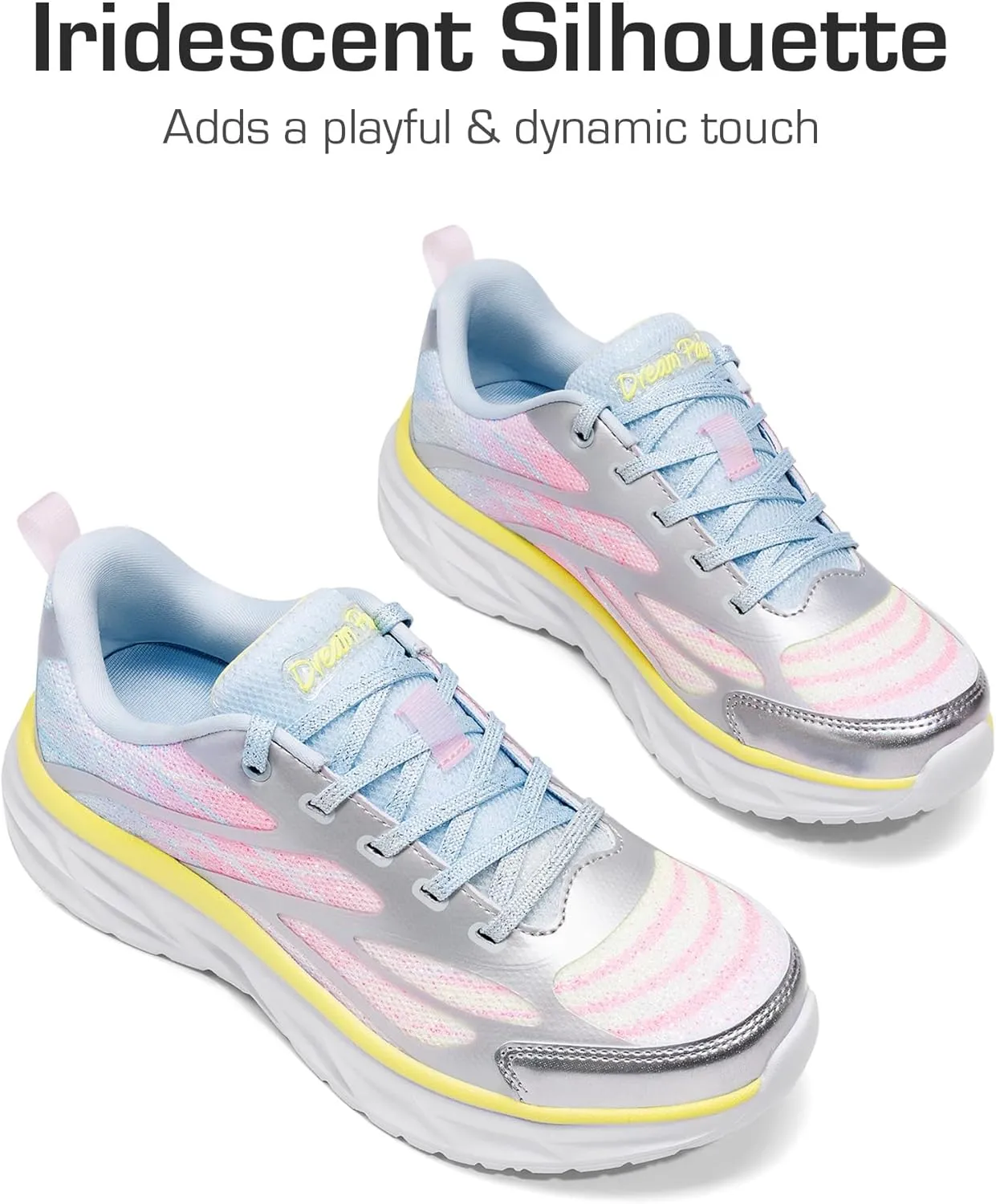 DREAM PAIRS Girls Shoes Sneakers Kids Tennis Shoes Lightweight Lace Up Running Casual Walking Shoes