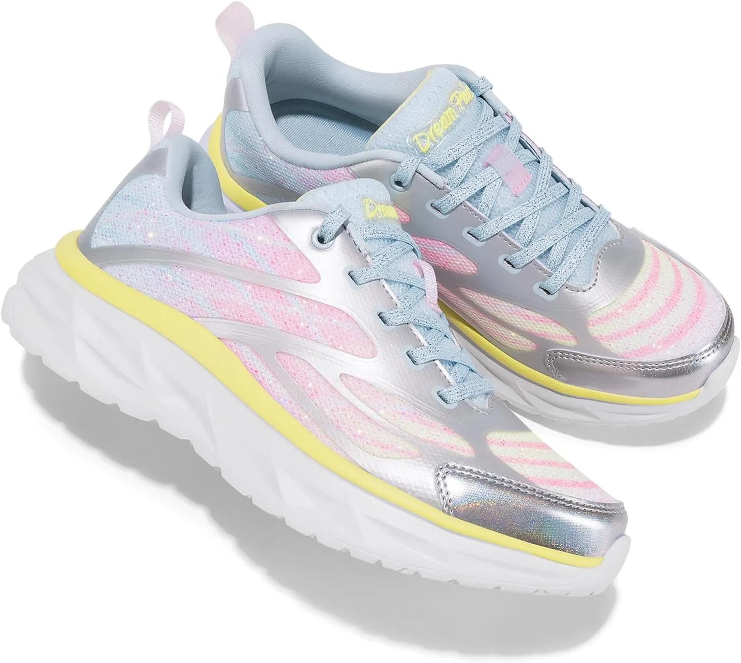 DREAM PAIRS Girls Shoes Sneakers Kids Tennis Shoes Lightweight Lace Up Running Casual Walking Shoes