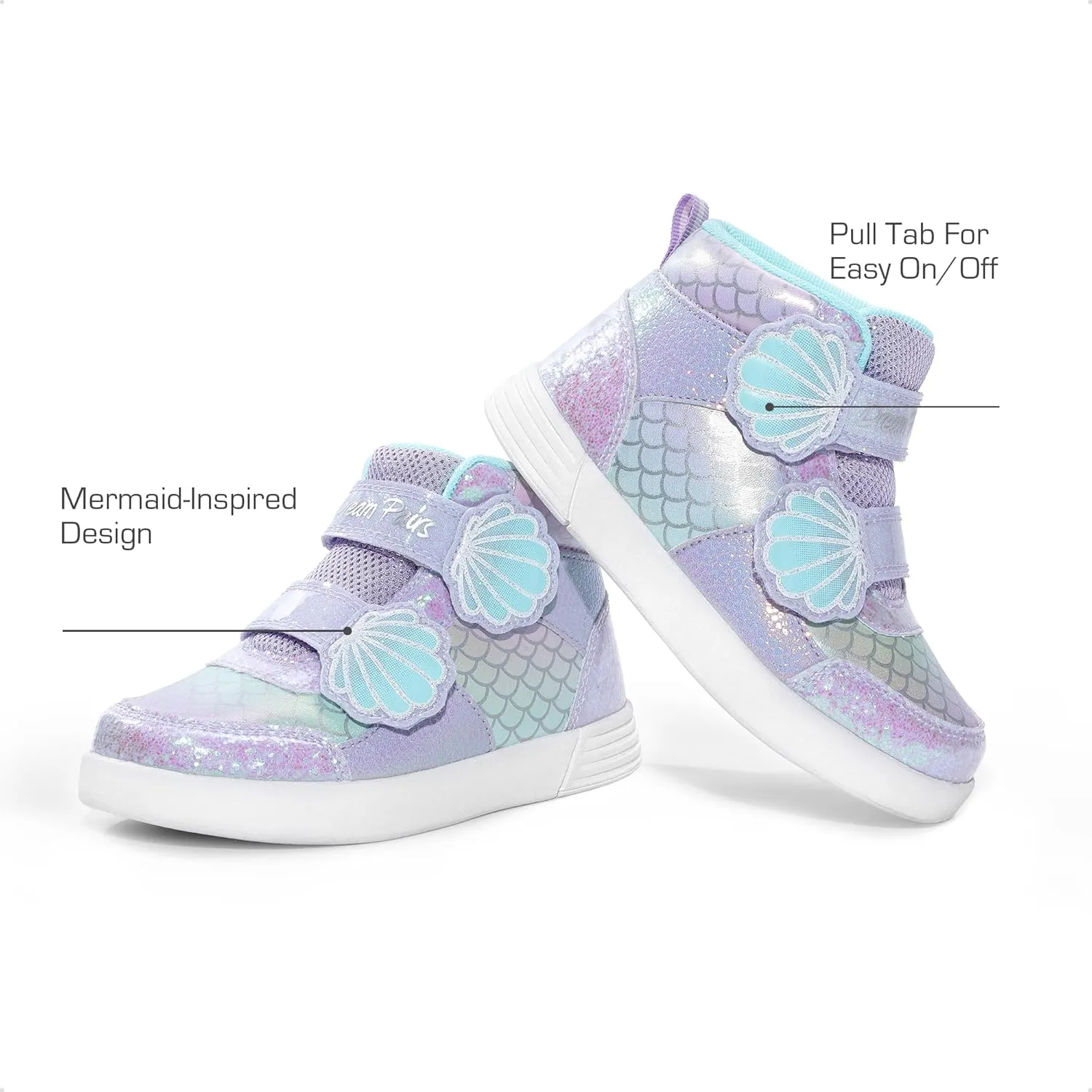 DREAM PAIRS Girls Shoes Toddler Sneakers Kids High Top Shoes with Hook and Loop Storybook Casual Walking Shoes