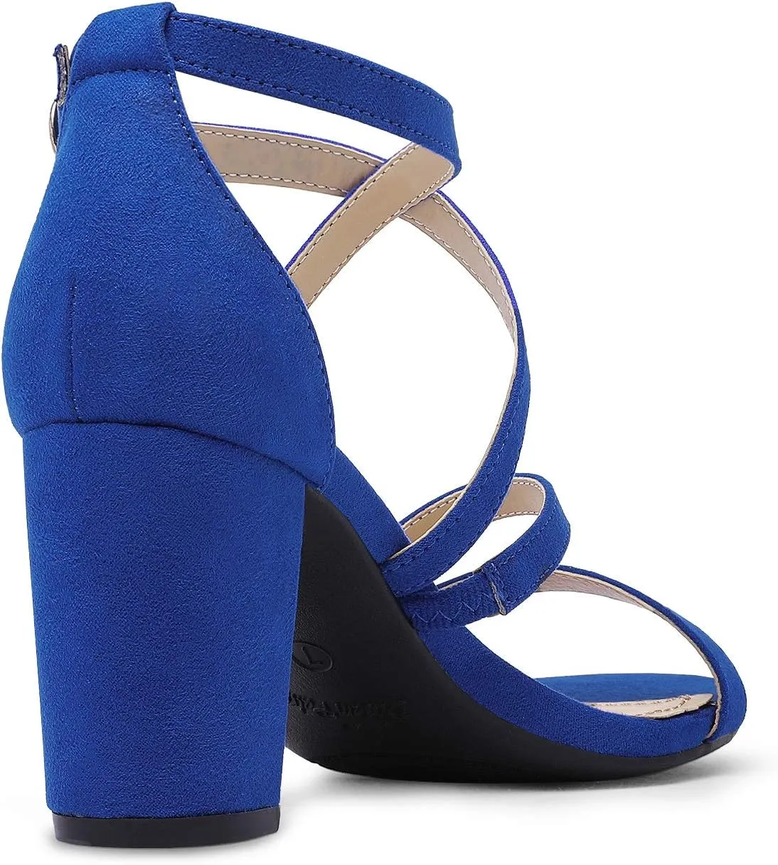 DREAM PAIRS Women’s Ankle Strap Dress Pump Low Chunky Heel Sandals