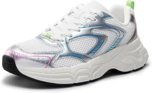 DREAM PAIRS Women's Platform Chunky Fashion Sneakers Walking Lace-Up Celi Comfortable Y2K-Style Sneakers Workout Sport Work Casual Tennis Shoes