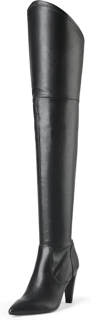 DREAM PAIRS Women's Thigh High Boots Over The Knee Heels Long Sexy Pointed Toe Boots