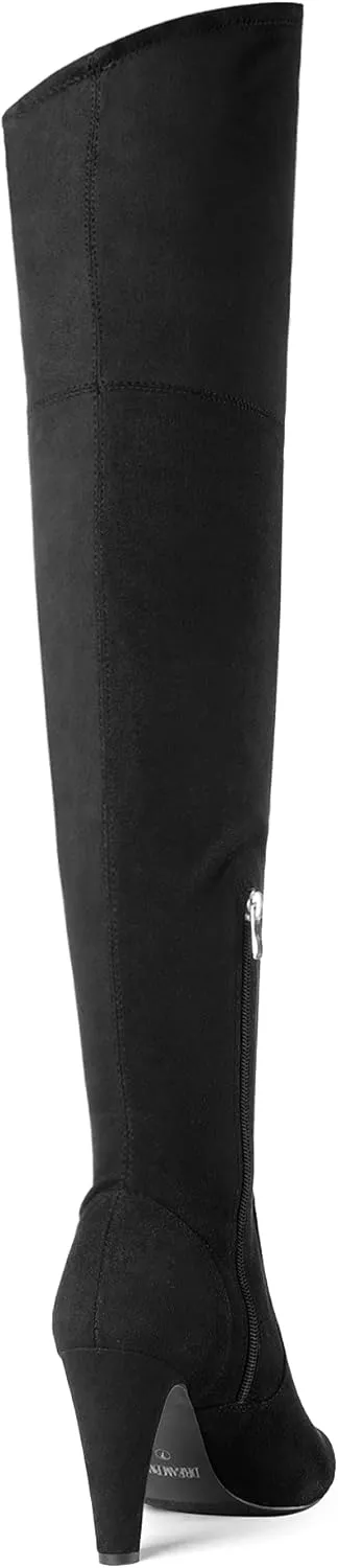 DREAM PAIRS Women's Thigh High Boots Over The Knee Heels Long Sexy Pointed Toe Boots
