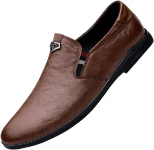 Dress Shoes for Men Luxury Cowhide Leather Loafers for Men Designer Slip-On Formal Moccasins Comfortable Platform Shoes