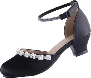 EIGHT KM Girls High Heels - Weeding Party Little Girl Heels Multi-Colored Ages 3-13 Years - High Heels for Girls & Kids - Wide Fit Toddler High Heels High Heels for Kids