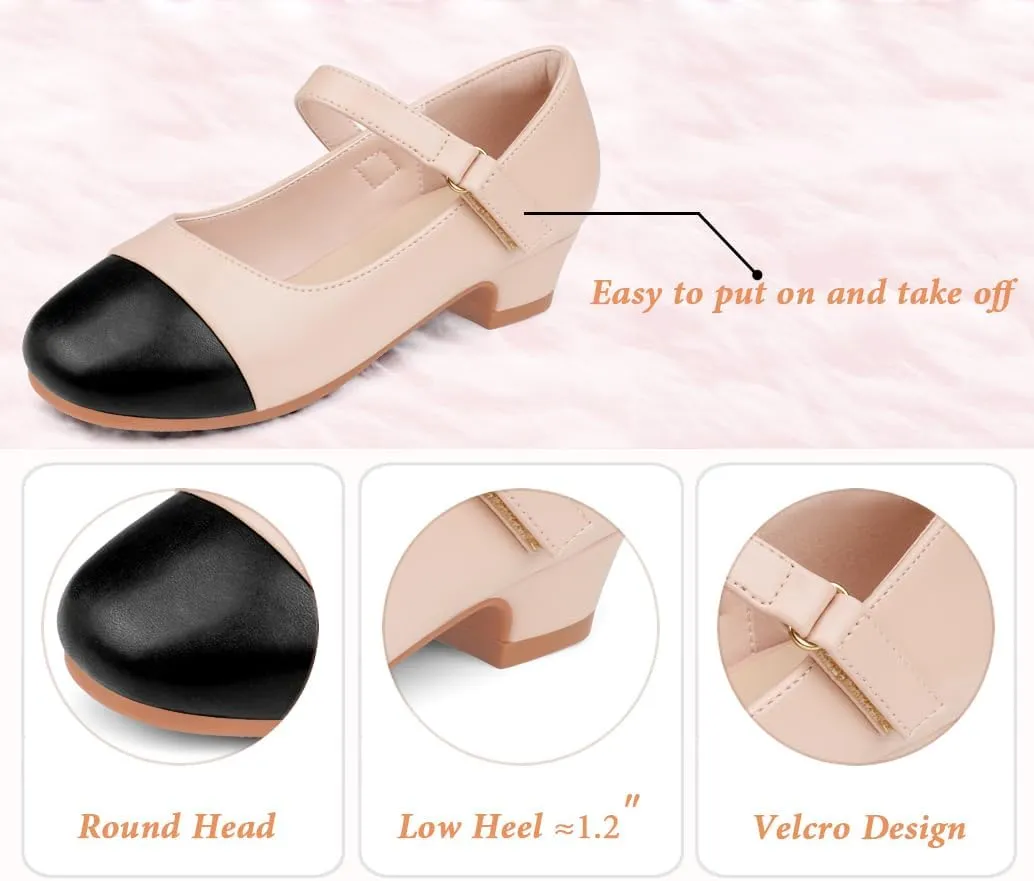 Eithy Girls Dress Shoes Low Heel Bow Princess Summer Flats Sandals Toddler/Little Kid/Big Kid