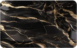 EkcoS Black Gold Marble Indoor Door Mat Floor Mat, Non Slip Front Door Mat Soft Quick Absorbent Doormats, Dust Dirt Resist Door Mats(20âœ–31.5in)