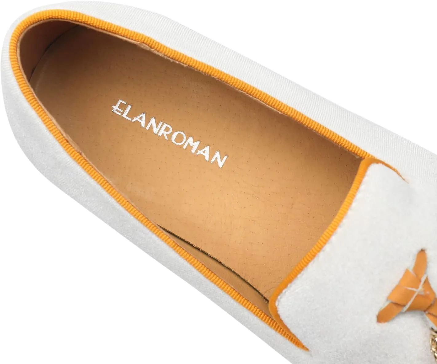 ELANROMAN Men's Loafers Tassels Penny Slip-On Luxury Wedding Shoes