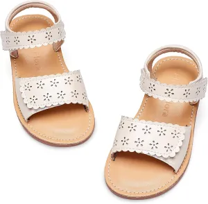 Felix & Flora Toddler Girl Sandals -Flower Girl Dress Shoes Open Toe Little Kid Summer Flats