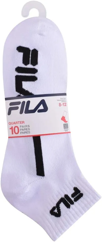 FILA Men's Racing Striped Quarter Socks