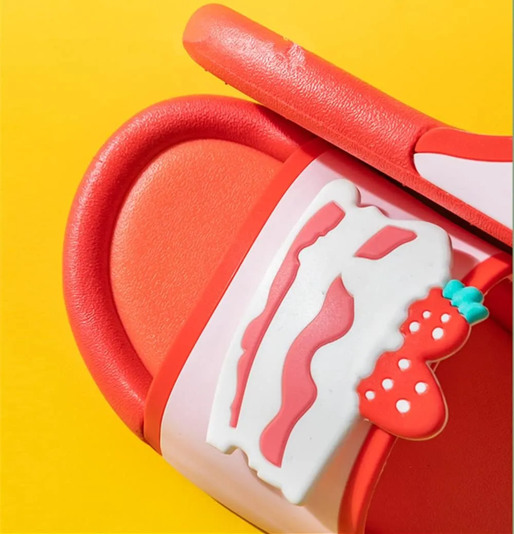 Floette Cute Slide Sandals Kawaii Slippers Shower Non-Slip Bathroom Spa Sandals Comfort Lightweight for Couple Lovers