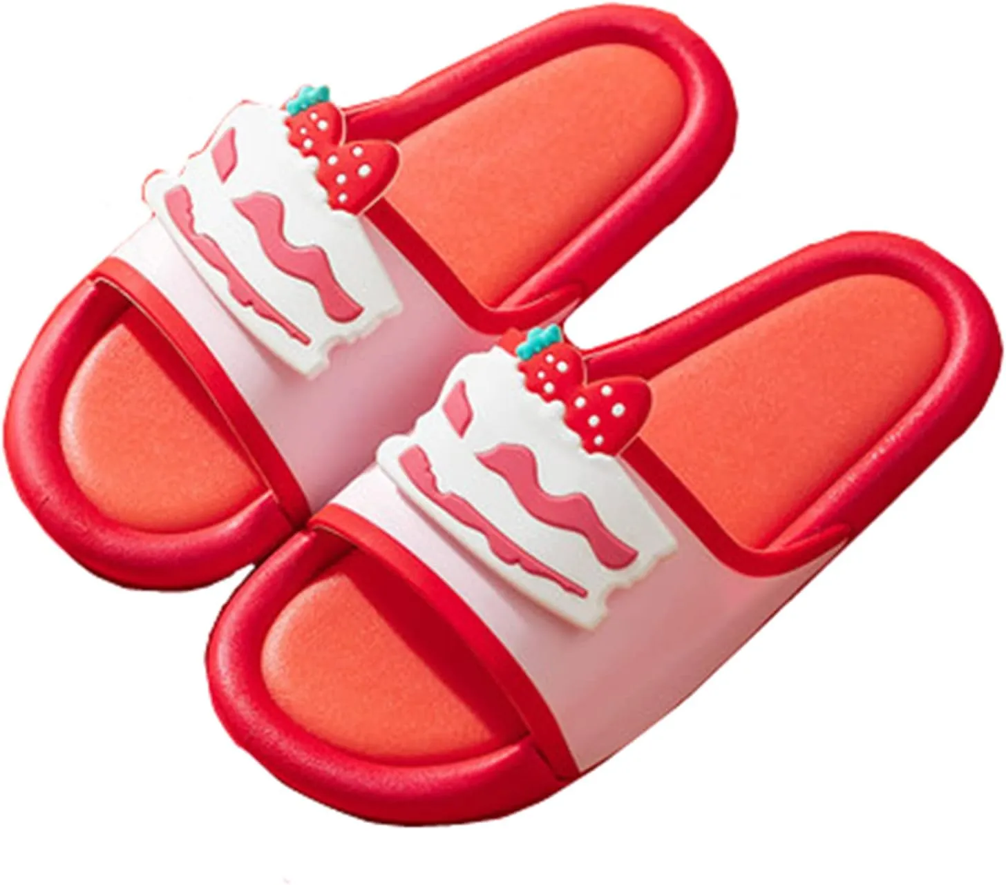 Floette Cute Slide Sandals Kawaii Slippers Shower Non-Slip Bathroom Spa Sandals Comfort Lightweight for Couple Lovers